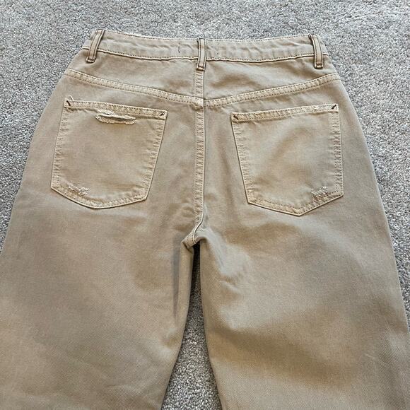 We The Free‎ Women's Tan Denim Jeans Distressed High Waist Straight Leg Size 25 - Picture 7 of 7